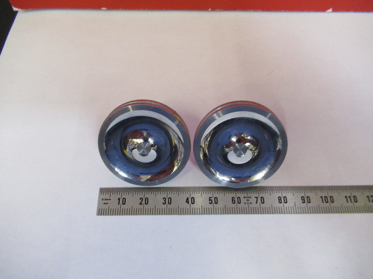 SPENCER AO  PAIR KNOBS ANTIQUE MICROSCOPE PART AS PICTURED #X3-B-02