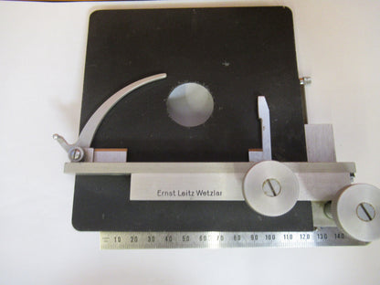 LEITZ WETZLAR GERMANY XY STAGE TABLE MICROSCOPE PART AS PICTURED S4-B-33