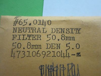 OPTICAL NEUTRAL DENSITY FILTER LASER OPTICS AS IS BIN#N7-26