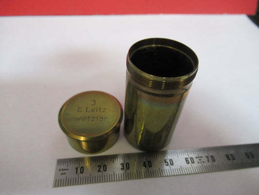 Empty Ernst Leitz Germany Brass Objective Canister Microscope Part