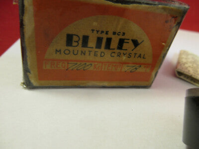 BLILEY ELECTRIC 7100 KC BC3  + BOX ANTIQUE QUARTZ CRYSTAL FREQUENCY #FT-1-B