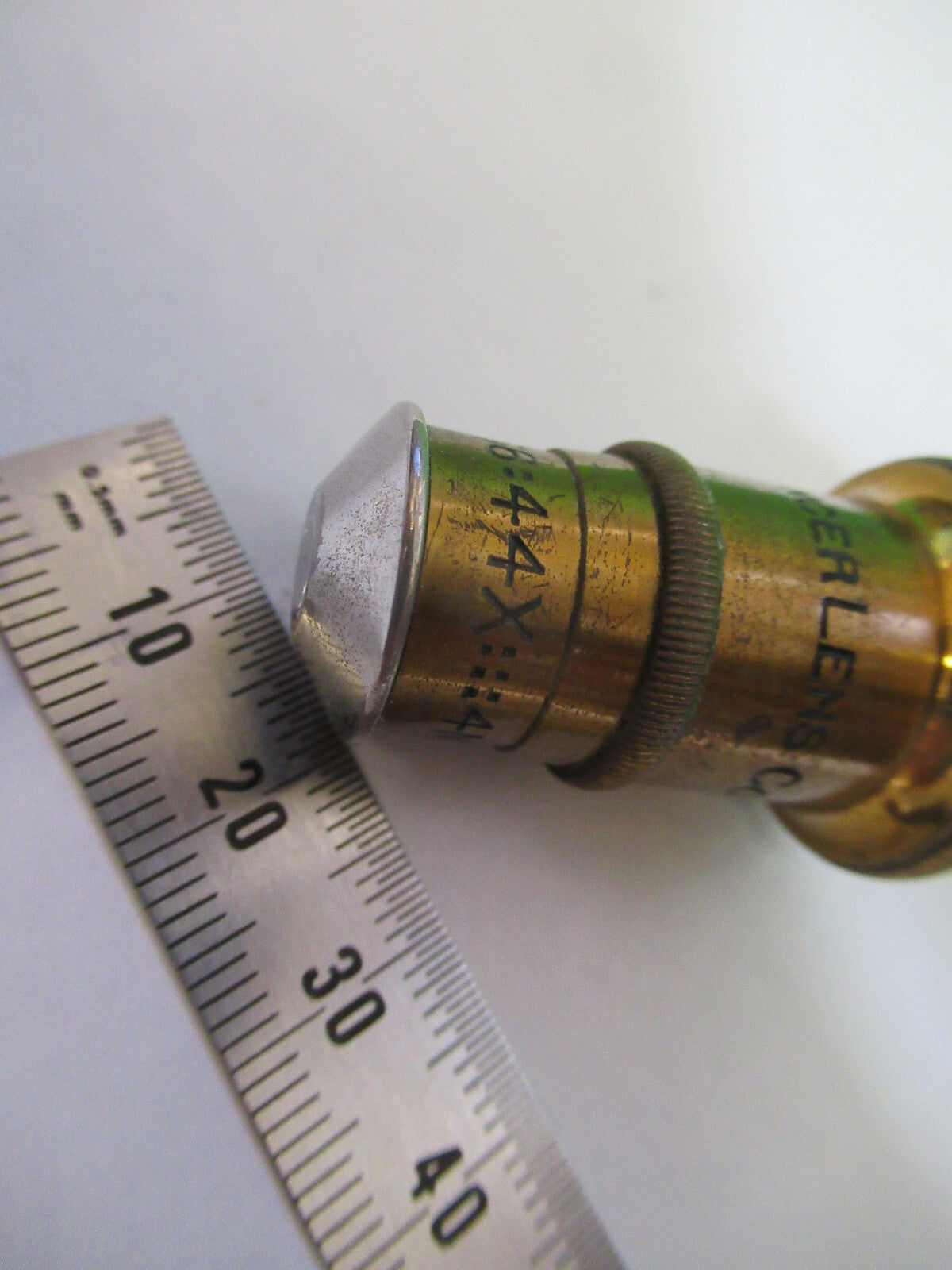 Spencer Lens Co. Objective 44X Antique Brass Microscope Part