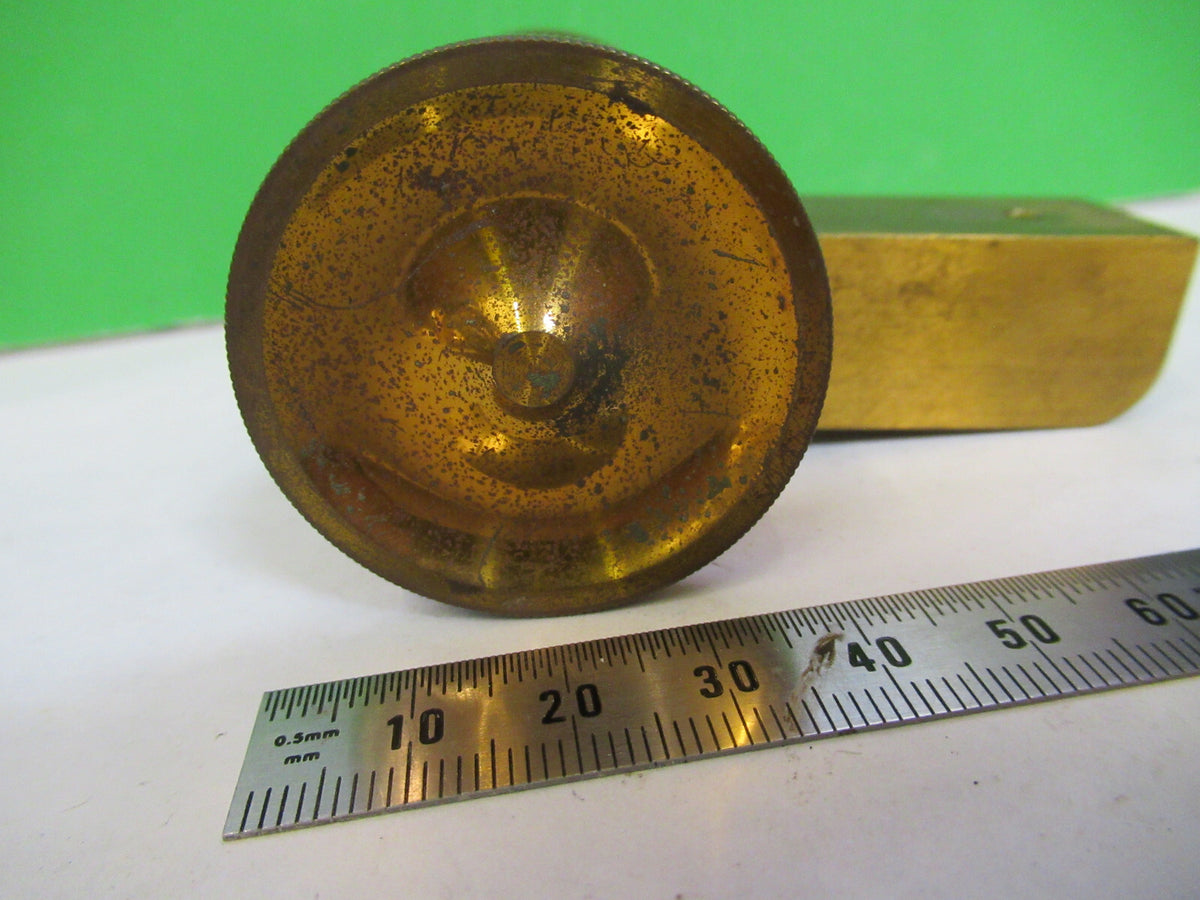 ANTIQUE BRASS BAUSCH LOMB KNOBS + FRAME  MICROSCOPE PART AS PICTURED X2-A-97