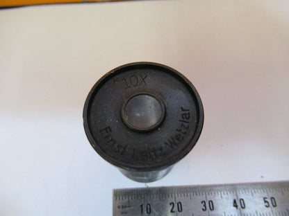 ANTIQUE LEITZ 10X GERMANY EYEPIECE OPTICS MICROSCOPE PART AS PICTURED S4-B-40