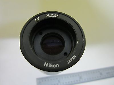 MIKROSKOPTEIL NIKON JAPAN OKULAR CF PL 2.5X OPTIK [gebogen] WIE BESEHEN BIN#T6-12