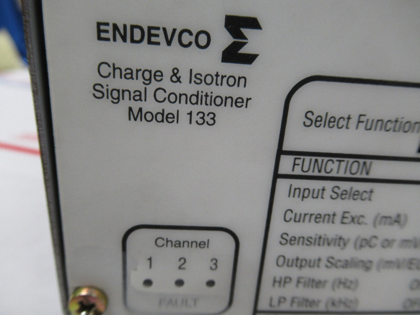 MEGGITT ENDEVCO 133 CHARGE ICP SIGNAL CONDITIONER for ACCELEROMETER TEST AS PIC