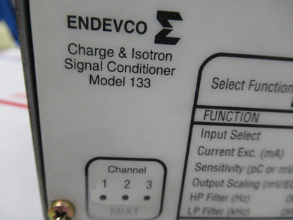 MEGGITT ENDEVCO 133 CHARGE ICP SIGNAL CONDITIONER for ACCELEROMETER TEST AS PIC