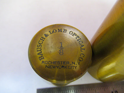 EMPTY BAUSCH LOMB BRASS OBJECTIVE CANISTER MICROSCOPE PART AS PICTURED Y1-A-43