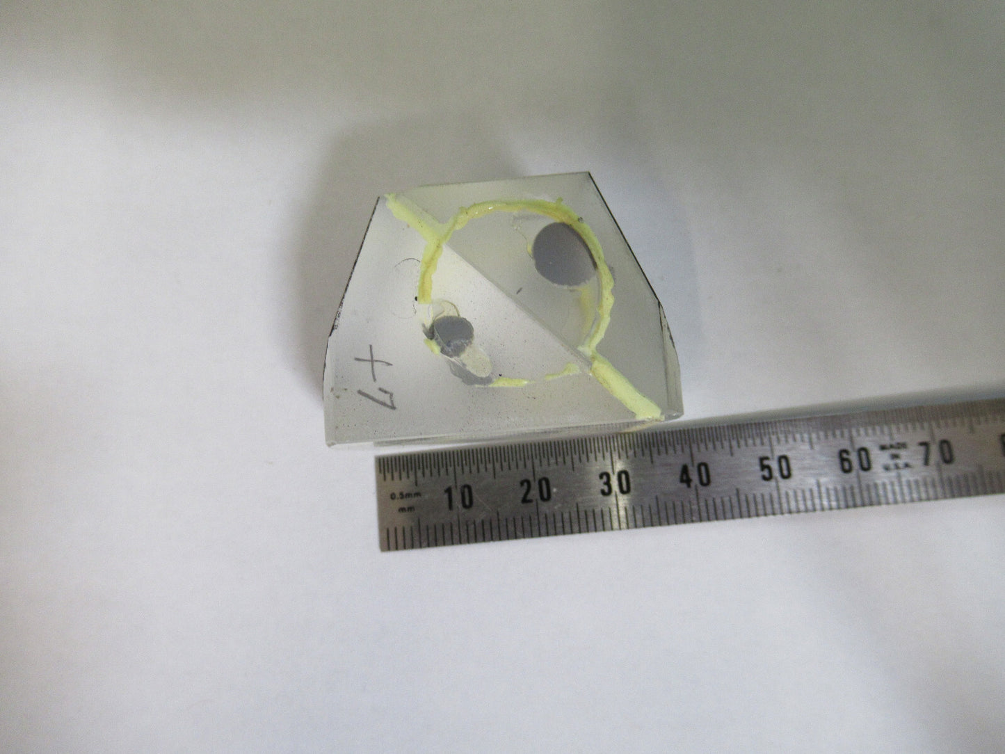 REICHERT AUSTRIA GLASS PRISM HEAD OPTICS MICROSCOPE PART AS PICTURED 80-B-01
