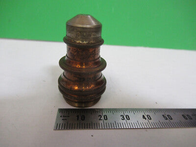 Antique Brass Bausch & Lomb Objective Microscope Part Optics