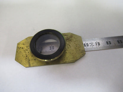 ANTIQUE BRASS COMPRESSORIUM SLIDE STAGE UK MICROSCOPE PART F8-B-06