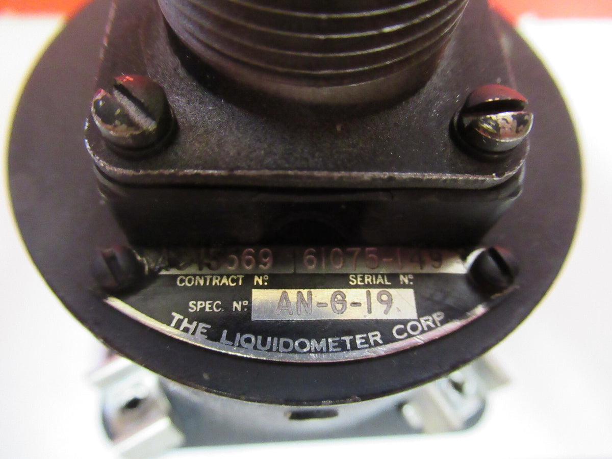INDICATOR FUEL QUANTITY LIQUIDOMETER EA100AN-39 AIRCRAFT INSTRUMENT S4-B-53