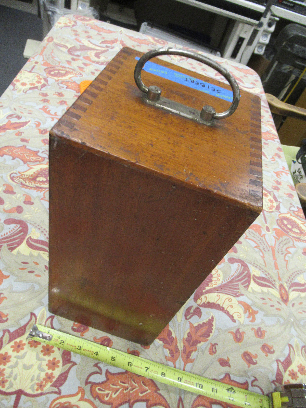 Empty Wood Cabinet for Antique Seibert Germany Microscope Part