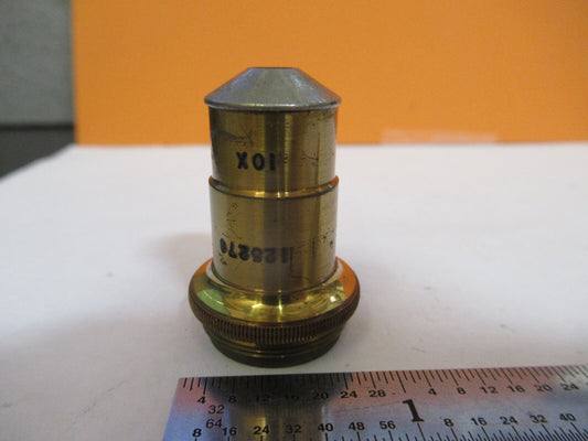 Antique Brass Spencer Lens Co. Buffalo Objective 10X Microscope Part Pictured