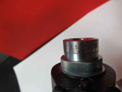 LEICA MICROSCOPE PART STAGE + OBJECTIVE AND EYEPIECE  AS PICTURED 6V-FT-80