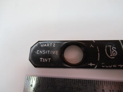 CTS QUARTZ LAMBDA SLIDE POLARIZATION OPTICS MICROSCOPE PART AS PICTURED A7-A-11A