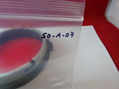 OPTICAL MOUNTED A-RED FILTER GLASS EASTMAN KODAK OPTICS AS IS #50-A-07