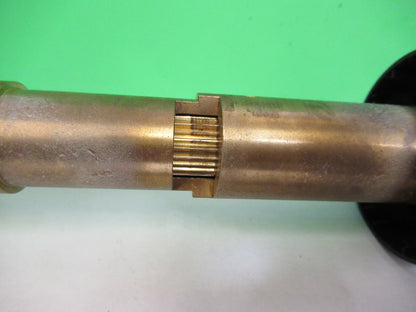 LEICA GERMANY DMRB SET OF KNOBS BRASS GEAR MICROSCOPE PART AS PICTURED 80-B-28