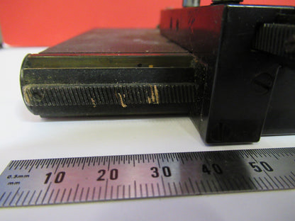 ANTIQUE BAUSCH LOMB XY STAGE TABLE HEAVY MICROSCOPE PART AS PICTURED S3-B-40