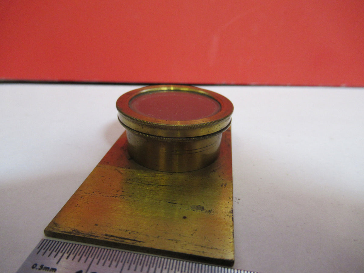 ANTIQUE BRASS COMPRESSORIUM STAGE LONDON MICROSCOPE PART AS PICTURED F8-A-45
