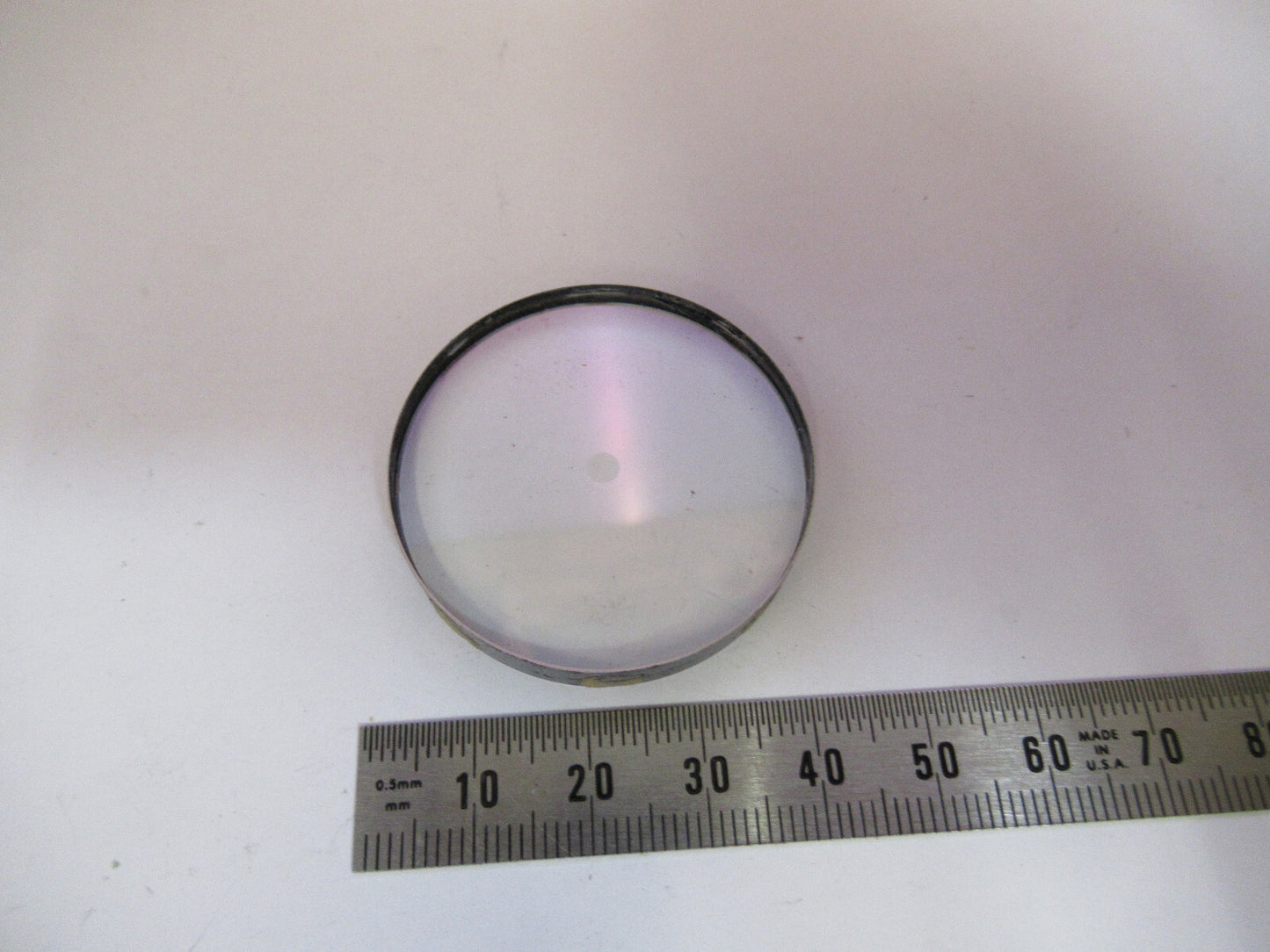 OPTICS MIL SPEC GLASS COATED FILTER [CENTER UNCOAT] OPTICAL AS PICTURED T1-A-17