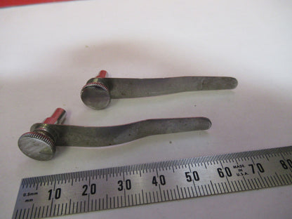ANTIQUE SPENCER SET of CLIPS STAGE  MICROSCOPE PART AS PICTURED V7-A-22