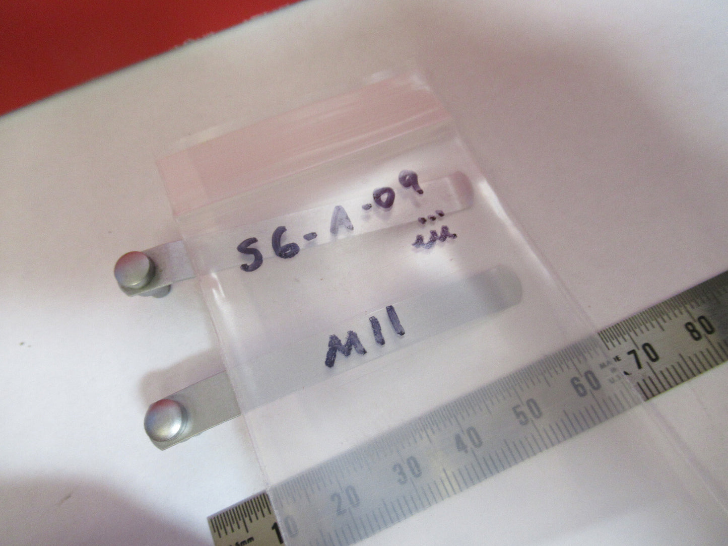 WILD HEERBRUGG SWISS M11 PAIR CLIPS MICROSCOPE PART AS PICTURED S6-A-09