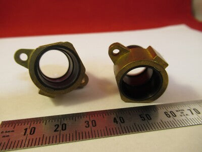 American Optics American Optical Co. Lot 2 Ea Lenses Stereo Microscope Part