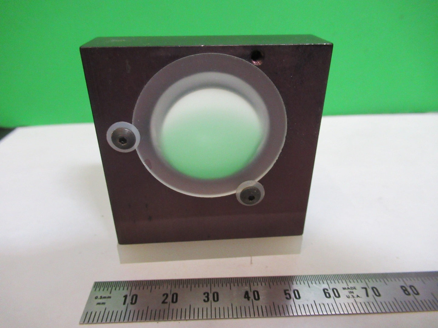 OLYMPUS JAPAN MOUNTED LENS DIFFUSER OPTICS MICROSCOPE PART AS PICTURED T6-B-11