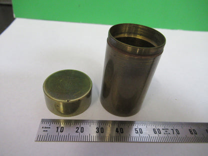 ANTIQUE BRASS GRUNOW RARE EMPTY OBJECTIVE CANISTER AS PICTURED &R9-B-05
