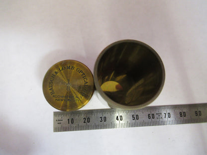 EMPTY BAUSCH LOMB BRASS OBJECTIVE CANISTER MICROSCOPE PART AS PICTURED Y1-A-43