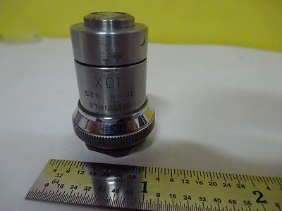 FOR PARTS MICROSCOPE OBJECTIVE BAUSCH LOMB 10X OPTICS AS IS BIN#P7-32