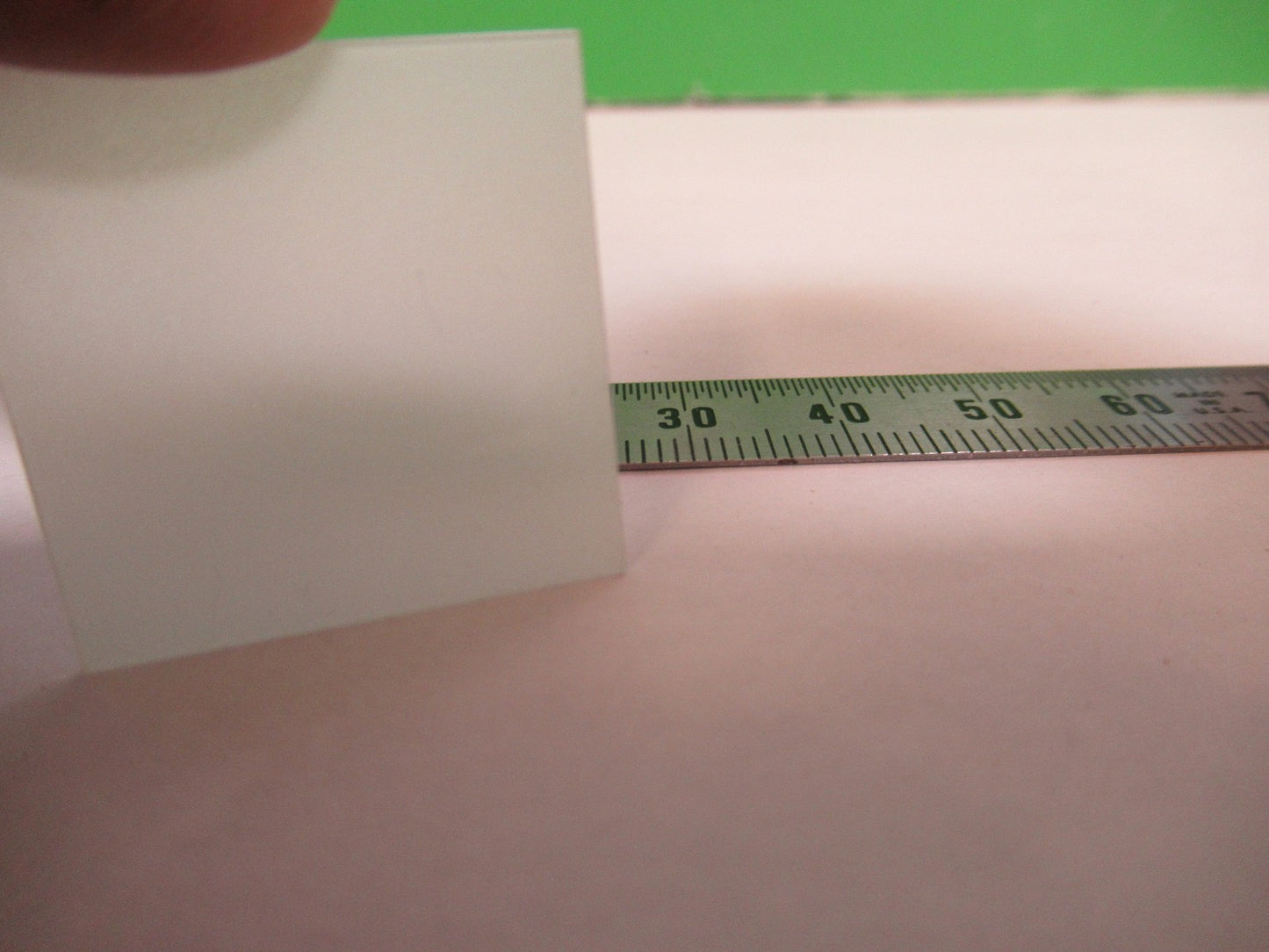OPTICAL GLASS NAUGATUCK 1" x 1" x 0.020" FROSTED DIFFUSER OPTICS AS PIC 98-A-11
