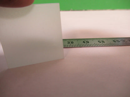 OPTICAL GLASS NAUGATUCK 1" x 1" x 0.020" FROSTED DIFFUSER OPTICS AS PIC 98-A-11