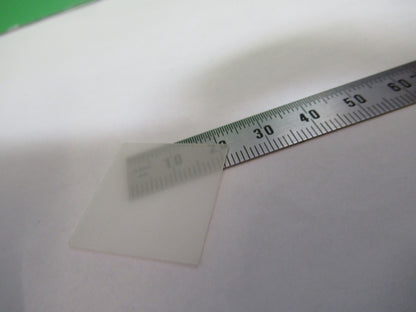 OPTICAL GLASS NAUGATUCK 1" x 1" x 0.020" FROSTED DIFFUSER OPTICS AS PIC 98-A-11