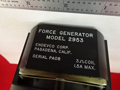 MEGGITT ENDEVCO PIEZO SHAKER FORCE GENERATOR 2953 for ACCELEROMETER AS IS D1-B15
