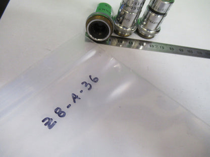 Lot Spencer Lens Co. Objective 10X 44X 95X Microscope Part Optics American Optical Co