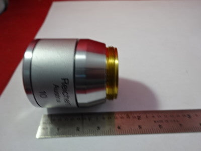 REICHERT POLYVAR LEICA OBJECTIVE 10X LWD LENS MICROSCOPE PART OPTICS AS IS 91-84