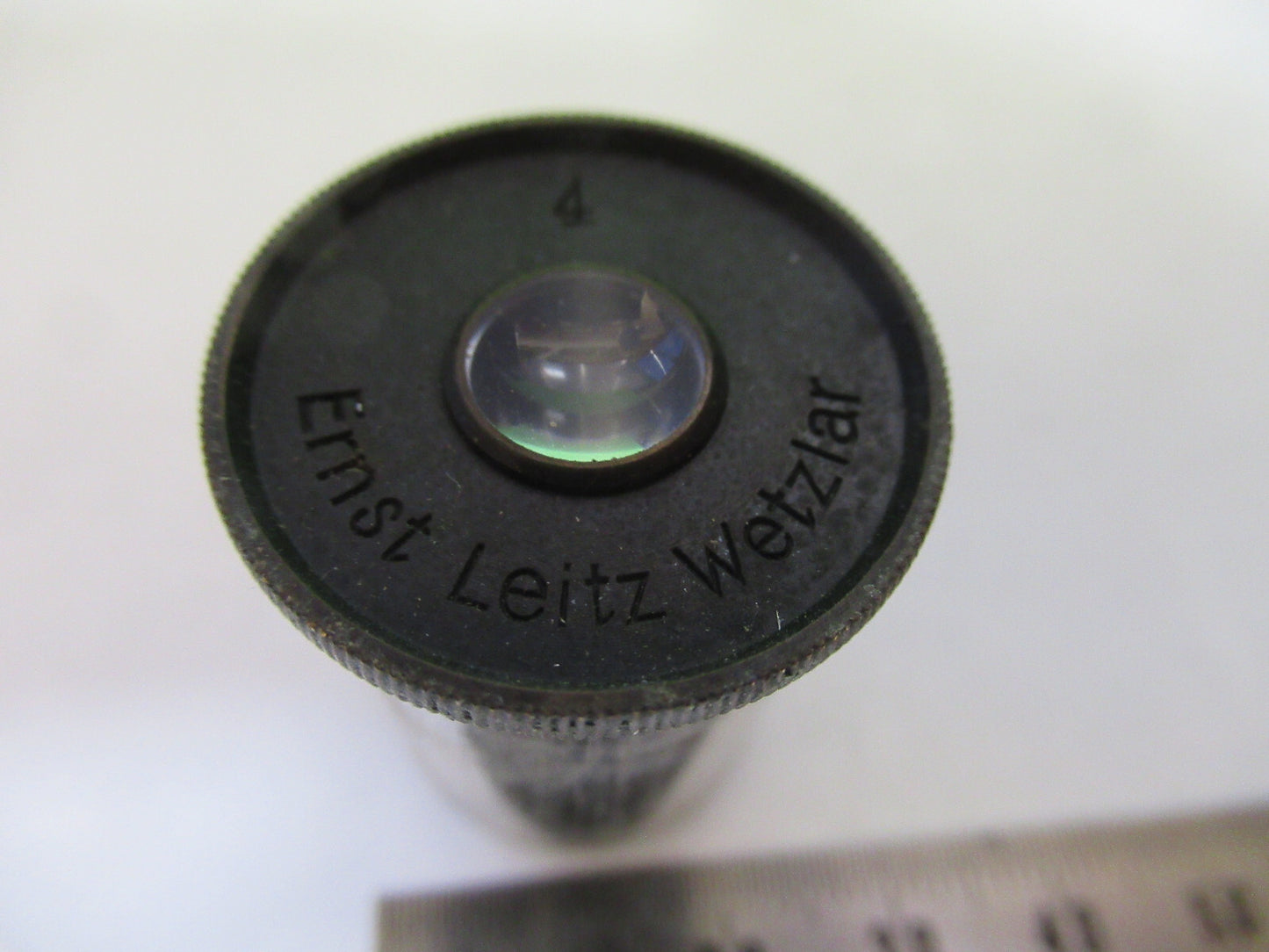 ANTIQUE ERNST LEITZ EYEPIECE "4" GERMANY MICROSCOPE PART AS PICTURED G7-A-74