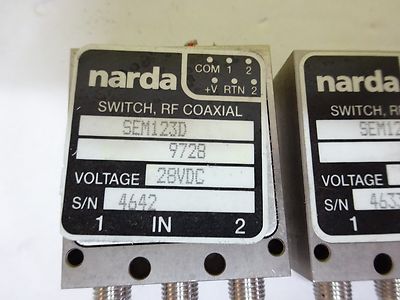 LOT NARDA COAXIAL SWITCH MODULES FREQUENCY RF MICROWAVE AS IS BIN#W5-A-20