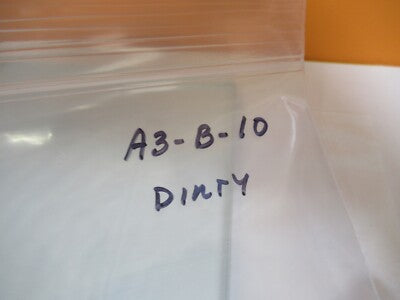 GLASS STAGE [dirty] PLATE SPECIMEN MICROSCOPE PART AS PICTURED &A3-B-10
