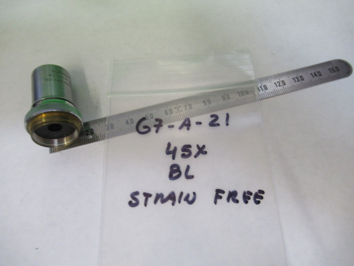 BAUSCH OBJECTIVE 45X STRAIN FREE POL POLARIZATION MICROSCOPE PART  &G7-A-21