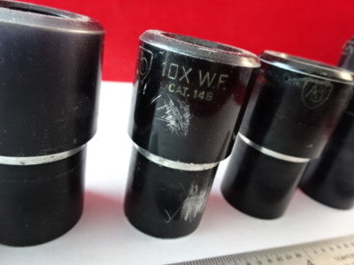 Lot Eyepieces Optical American Optical Co. Bl Microscope Part Optics AS IS