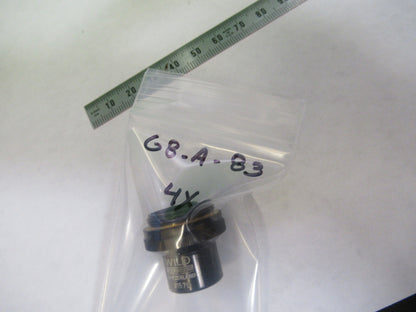 Wild Swiss Objective 4X Lens Microscope Part