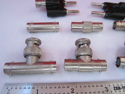 Lot 11 Ea Connector BNC T's and Adaptors RF Microwave or Dmm Tester Bin #7C xii