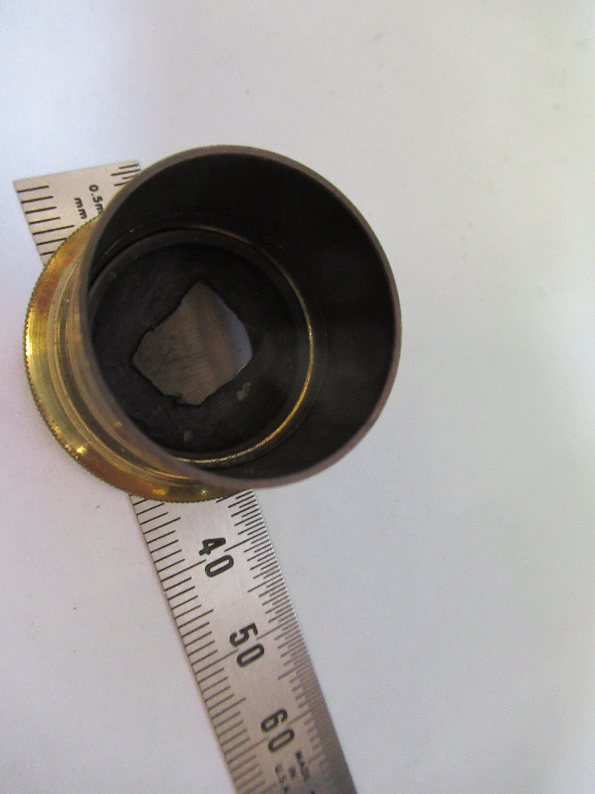 Antique Brass Polarizer Pol Piece UK England Microscope Part
