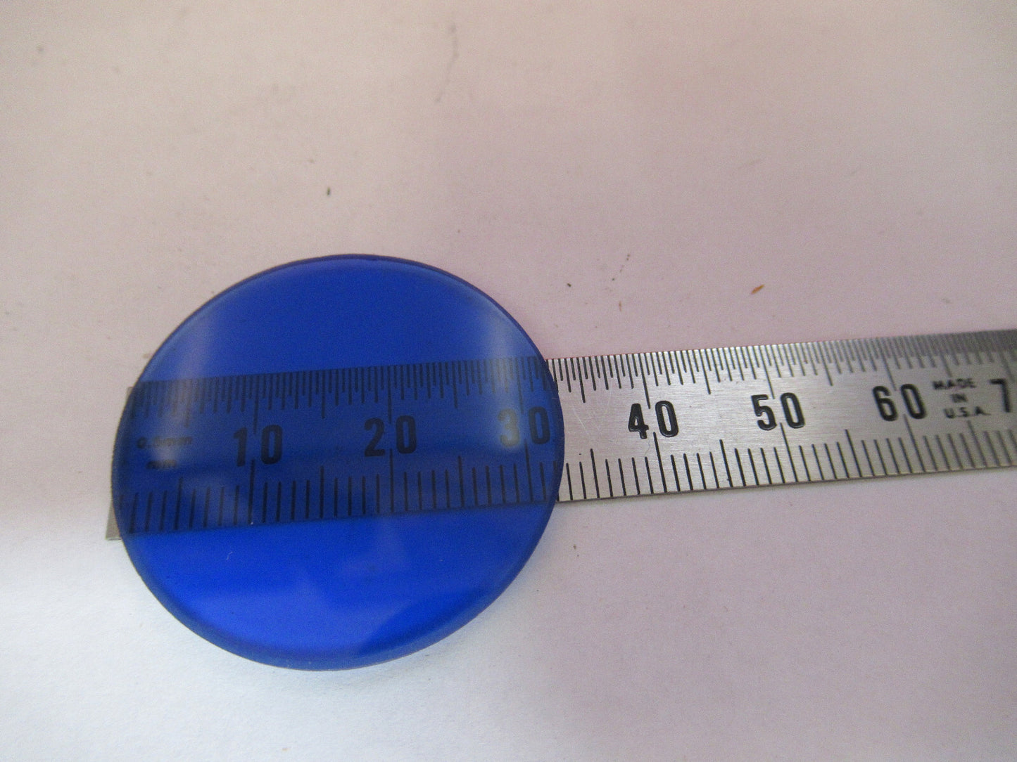 ANTIQUE BAUSCH LOMB BLUE GLASS FILTER OPTICS MICROSCOPE PART AS PICTURED T9-A-43