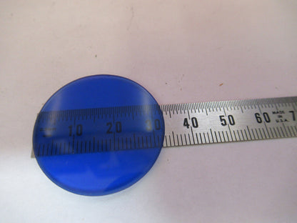 ANTIQUE BAUSCH LOMB BLUE GLASS FILTER OPTICS MICROSCOPE PART AS PICTURED T9-A-43