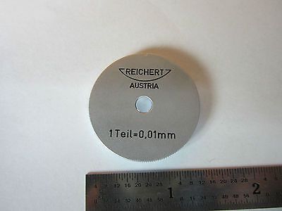 MICROSCOPE PART REICHERT AUSTRIA 1 TEIL = 0.01 mm RETICLE OPTICS BIN#31-08