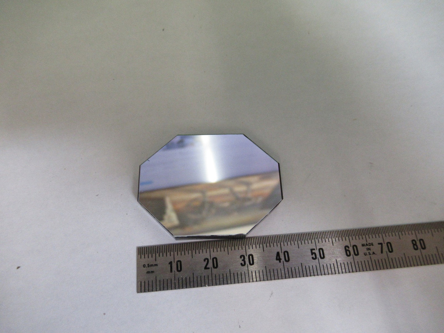 OPTICAL TRUNCATED MIRROR FLAT MIL SPEC OPTICS AS PICTURED T5-A-87